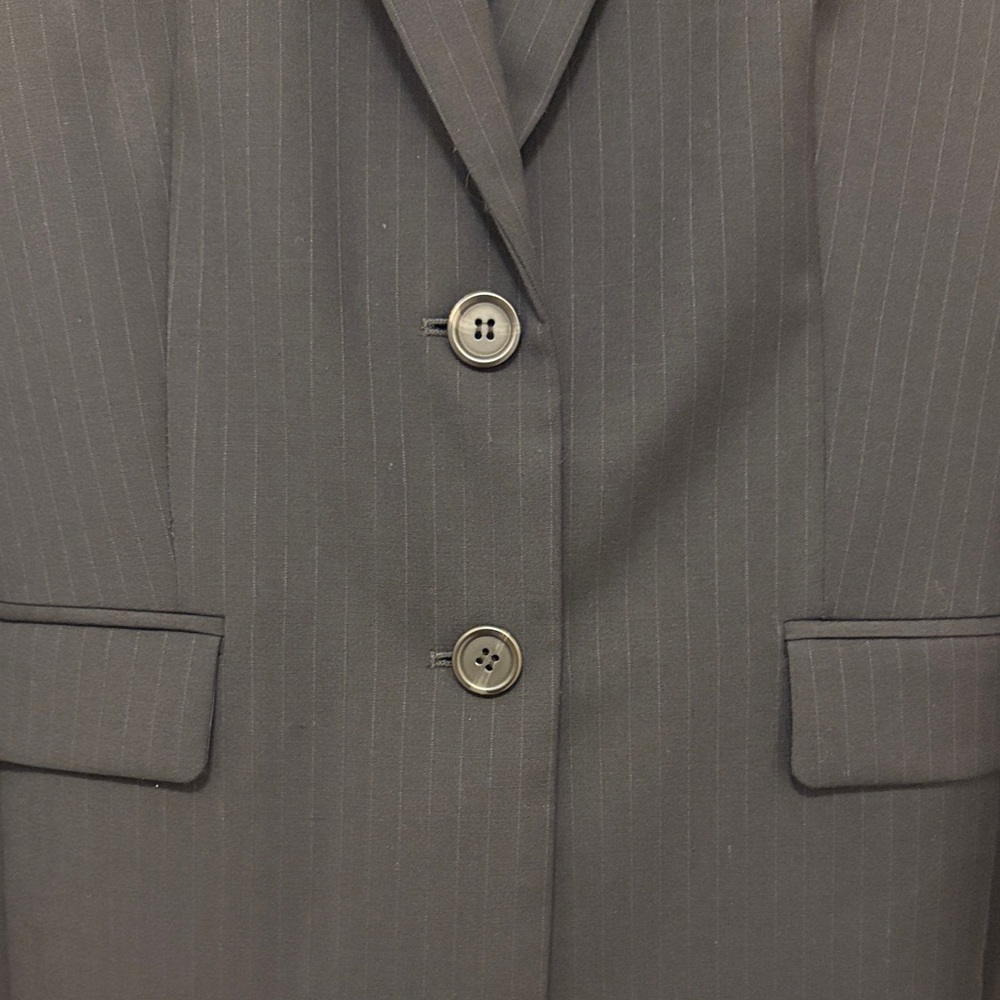 J. Crew Navy Blue Pinstripe Suit Jacket and Skirt - Picture 2 of 6